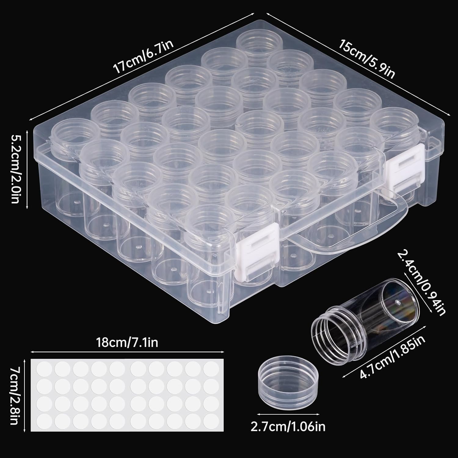 Bead Organizer. Bead Containers. 30 Grids Diamond Painting Storage Containers Clear Bead Organization Diamond Painting Accessories Small Storage Container for Beads Seeds Glitter Rhinestones (1 Pack) - Image 6